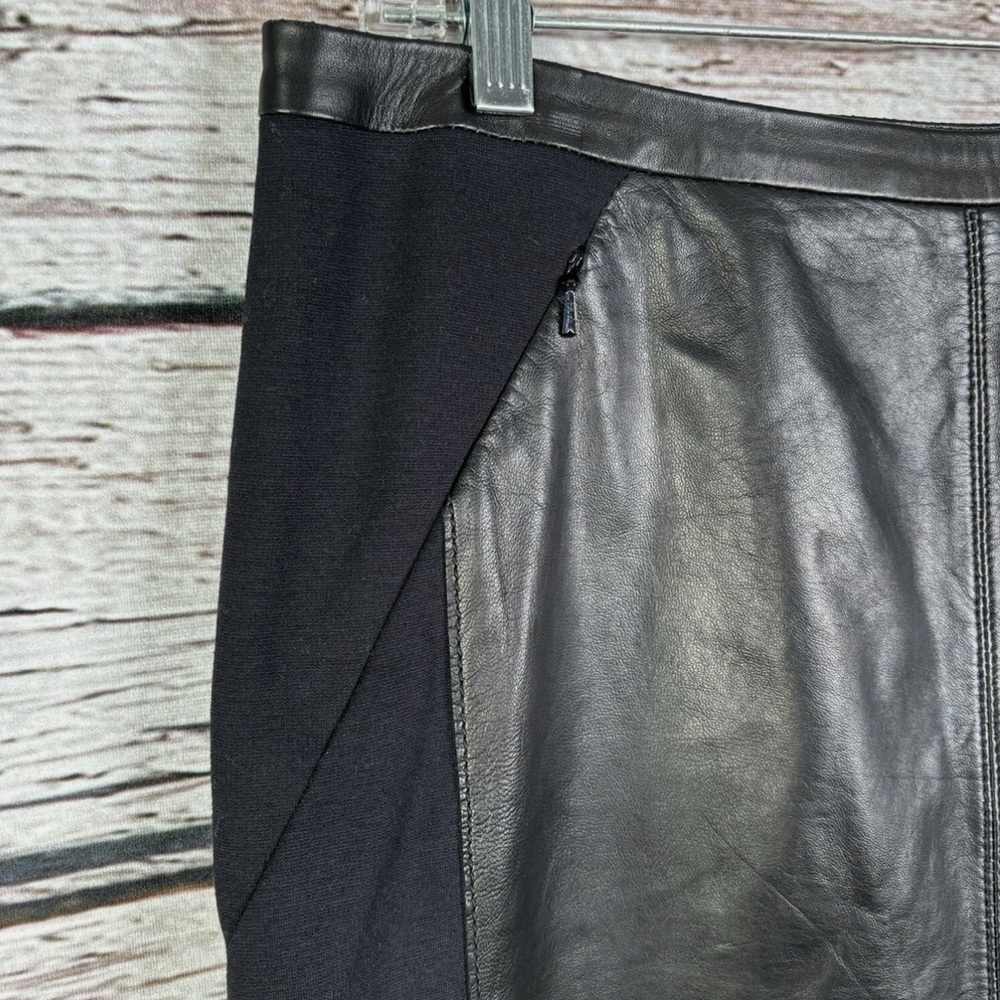 Black Genuine Leather Skirt Halogen by Nordstrom - Picture 2 of 8